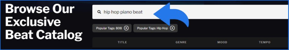 How to browse and search for hip hop beats